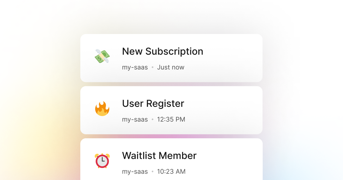 Track user signup events via C