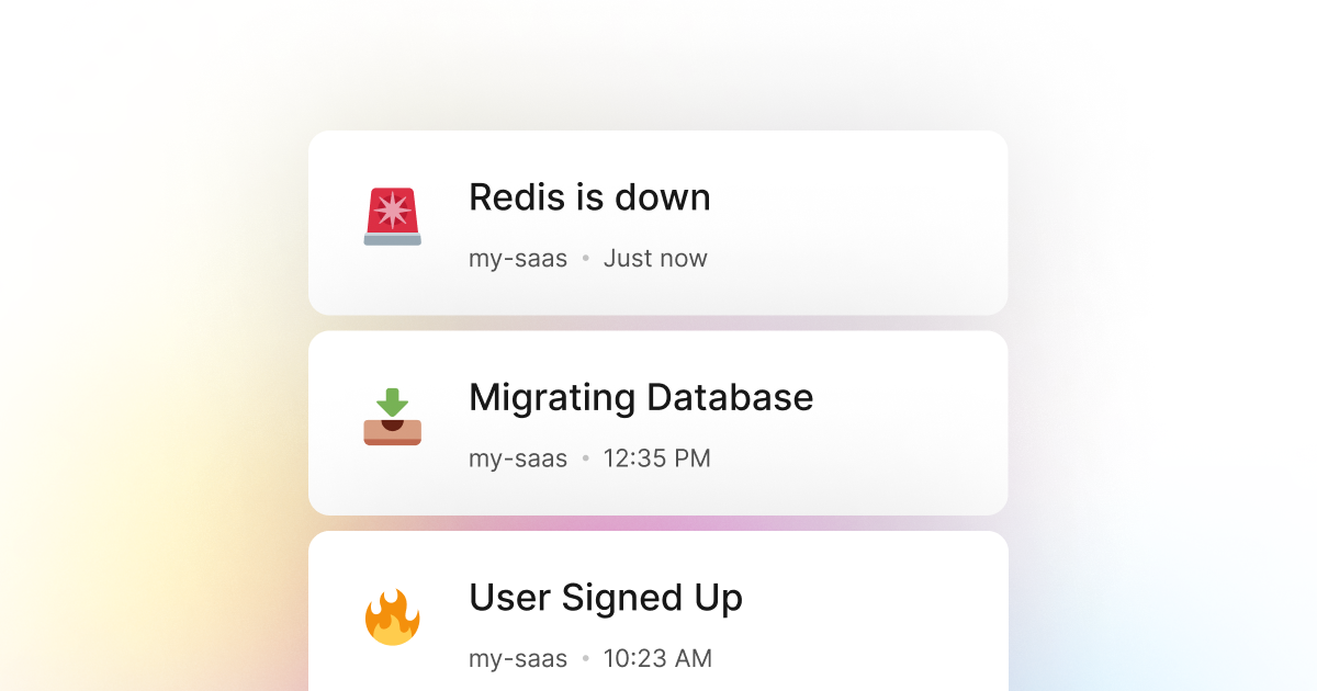 LogSnag makes it easy to track your Java application and monitor when Redis goes down.