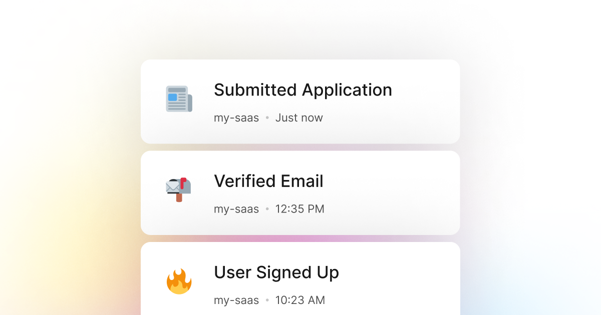 Track when a form is submitted to your JavaScript application