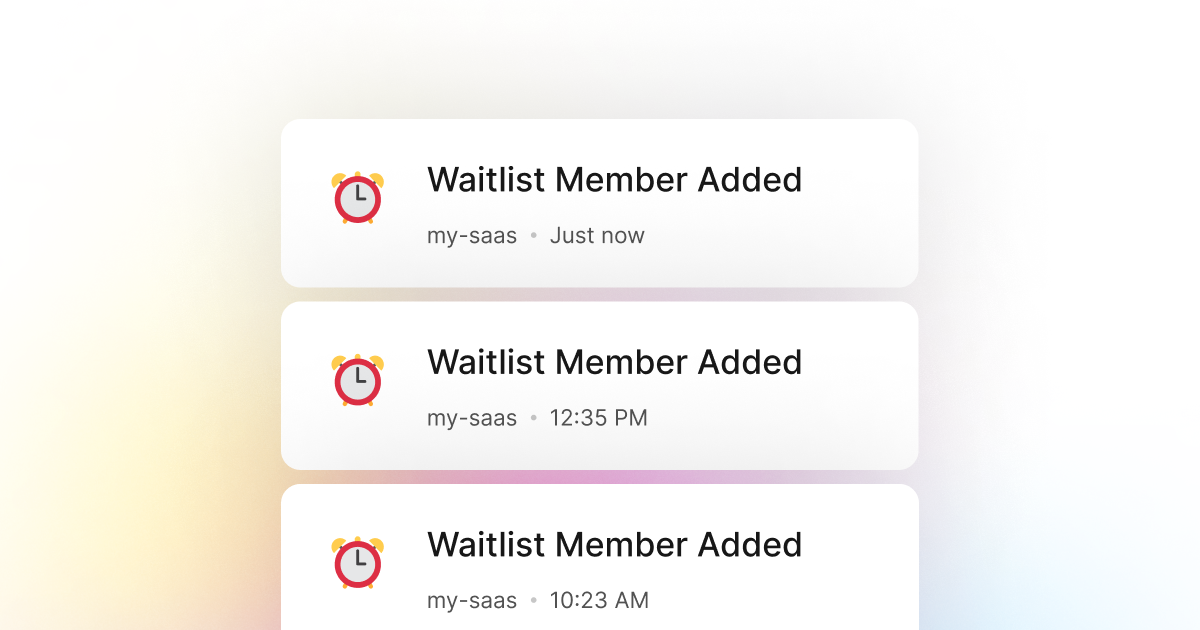 Track waitlist signup events via Go